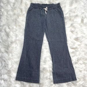 Roxy Linen Mix Gray Drawstring Waist Pants